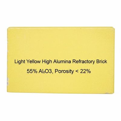 खरीदें Light Yellow High Alumina Refractory Brick with 55% Al2O3 and Porosity Below 22% online manufacture
